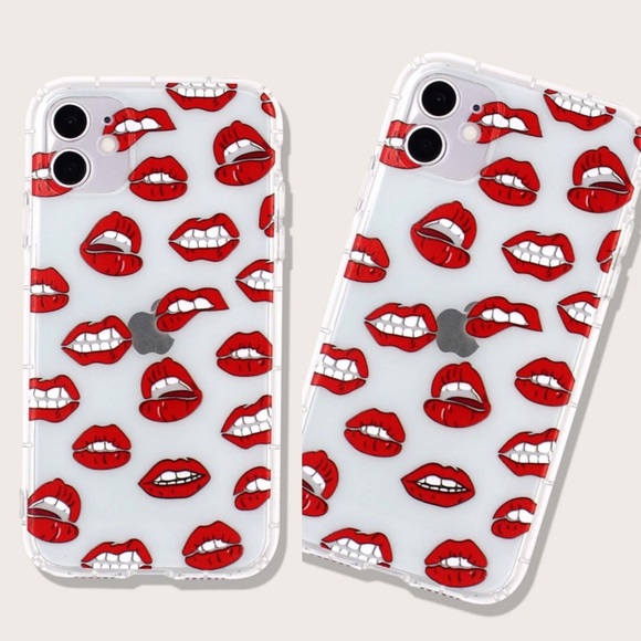 New💕iPhone 11 Pro Max graphic 💋💋💋clear Kiss Case - Picture 1 of 4
